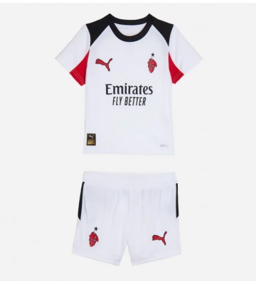 AC Milan Santiago Gimenez #7 Udebanetrøje Børn 2025-26 Kortærmet (+ Korte bukser)